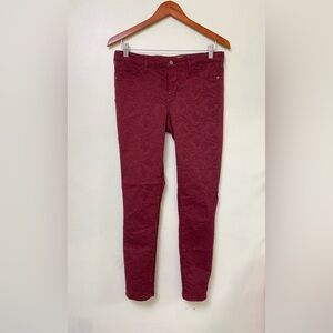 Anthropologie X Pilcro Women Size 29 Skinny Floral Print Jeans Boho, Stretch